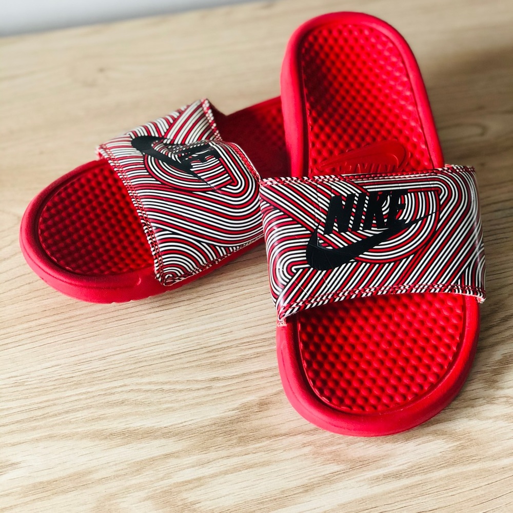 New Nike Red Slides Women’s size 8